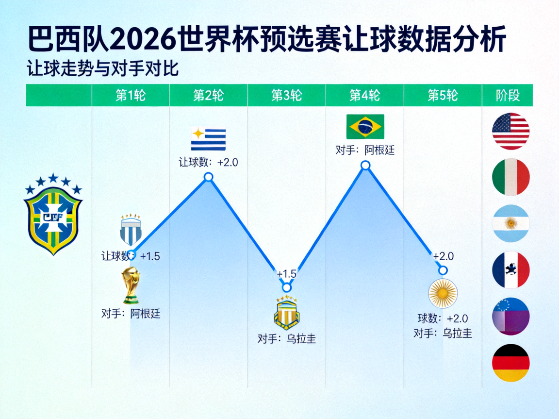巴西队让球数据分析图表，2026世界杯预选赛让球走势